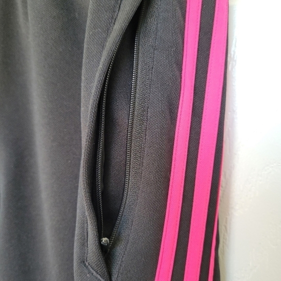 Adidas Climacool Athletic Track Pants‎ Black & Pink Youth Size Large - Picture 8 of 15
